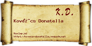 Kovács Donatella névjegykártya