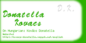 donatella kovacs business card